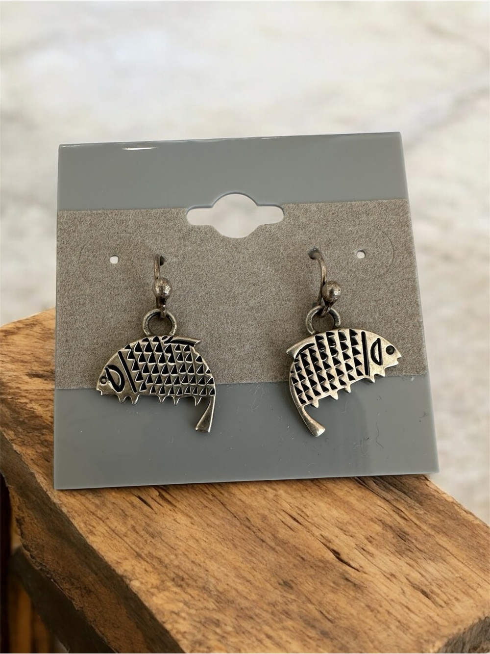 VTG Sterling Silver 925 Fish Dangle Earrings